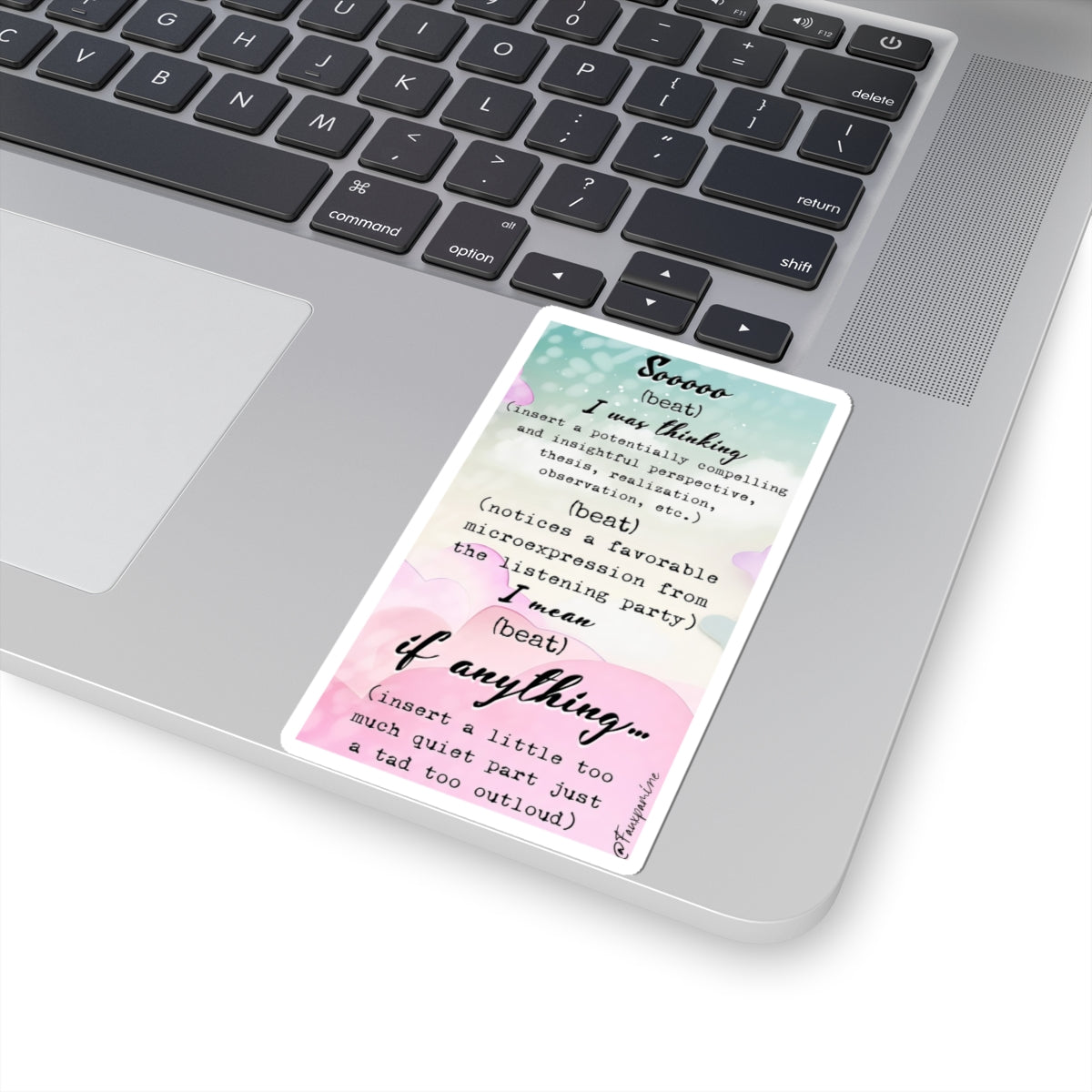 The Pastel Confession of Lingering Doubt - Sticker