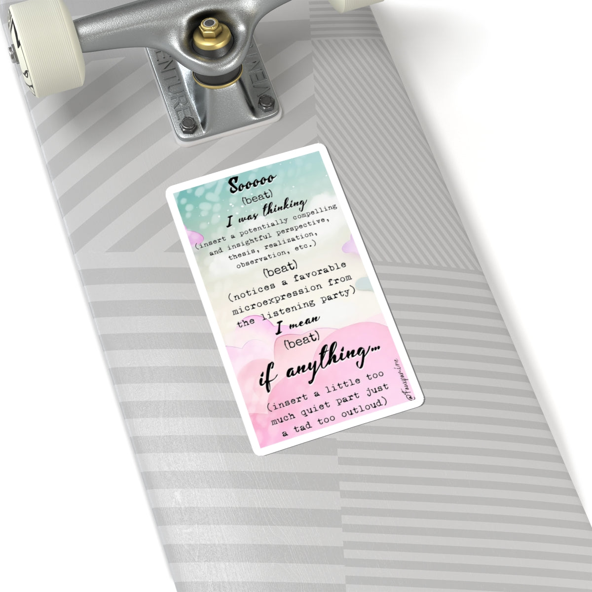 The Pastel Confession of Lingering Doubt - Sticker