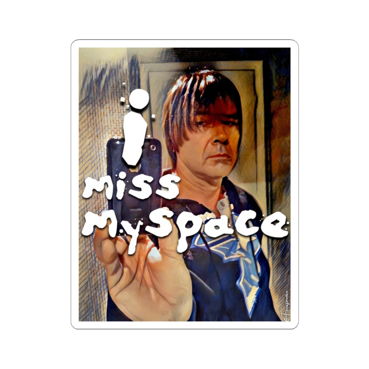 Elder Emo in the Mirror of MySpace - Sticker