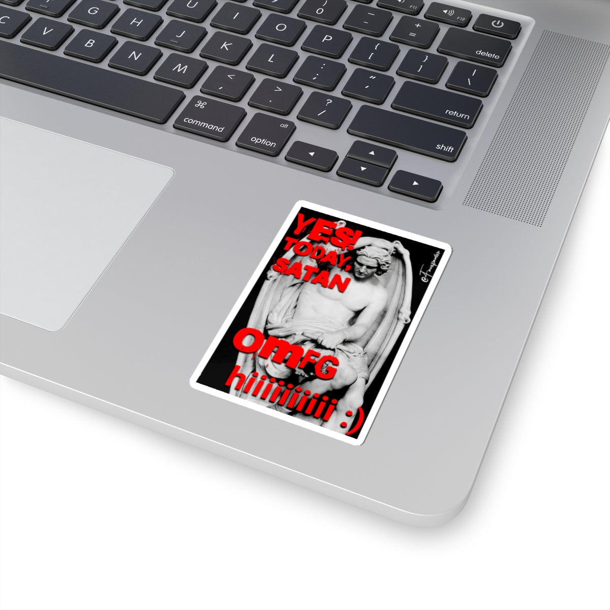 Lucifer in Red Lip Service - Sticker
