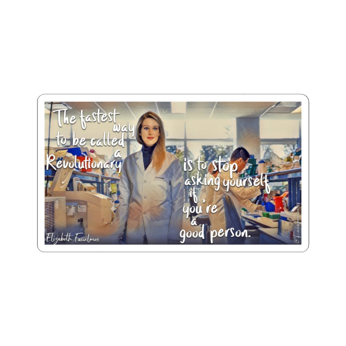 Portrait of Ambition Stripped of Ethics - Sticker