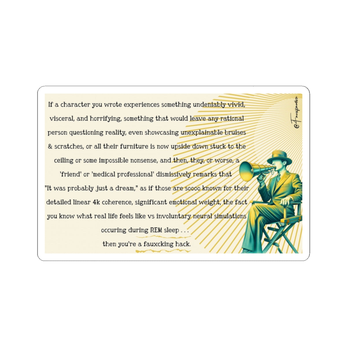 Manifesto, Annotated in Rage - Sticker