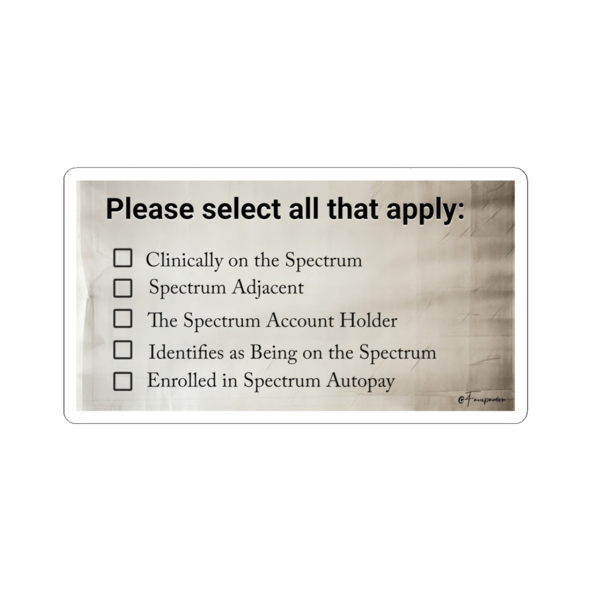 Select All That Apply - Sticker