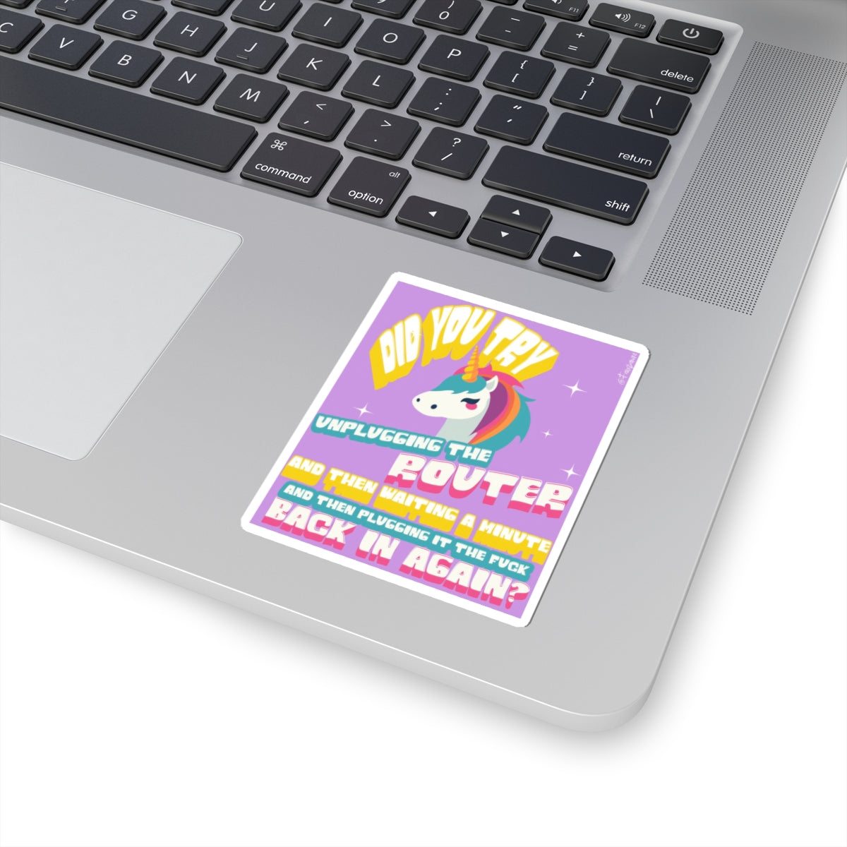 Technospiritual Rebirth in Unicorn Drag - Sticker