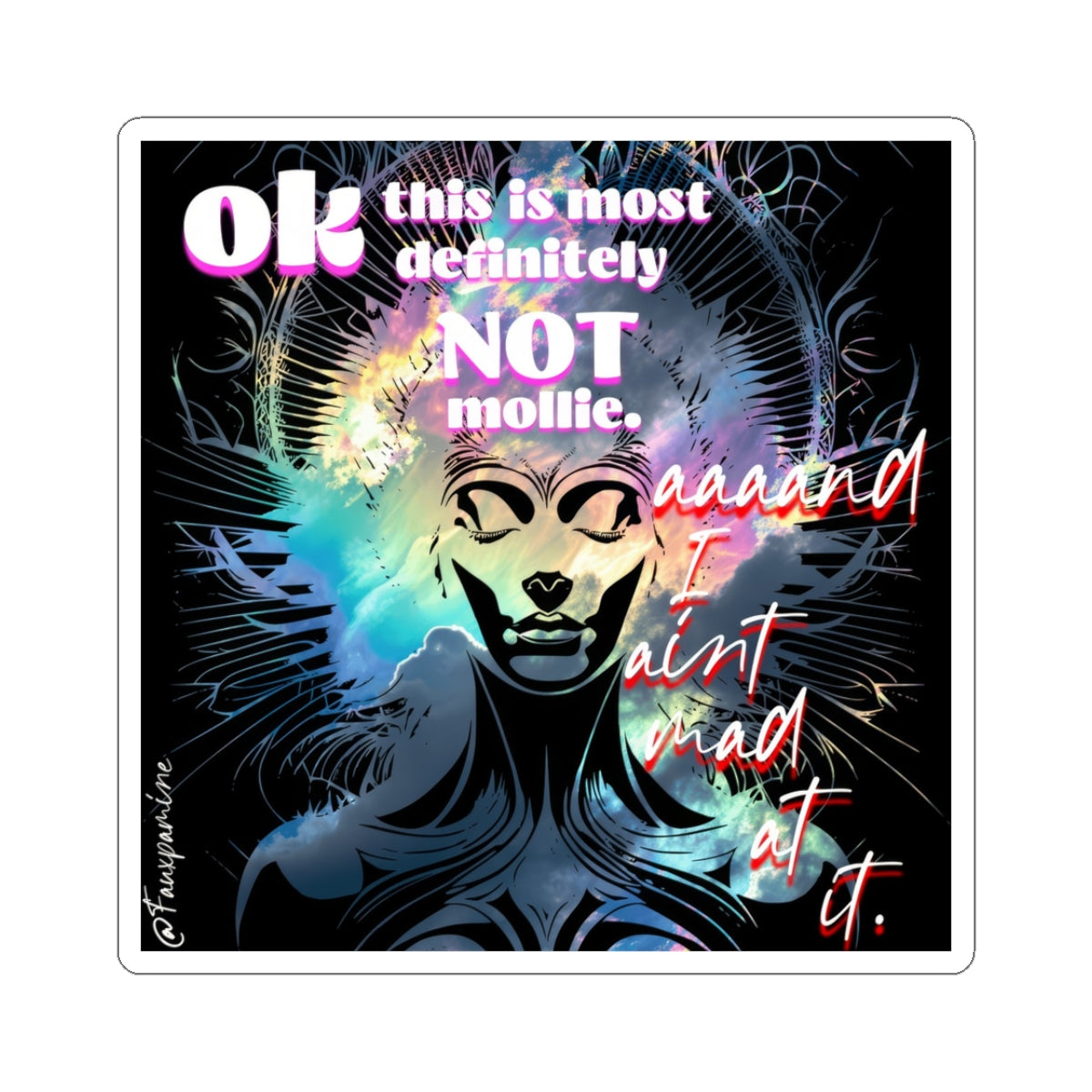 Ecstasy in Denial, Halo in Neon - Sticker