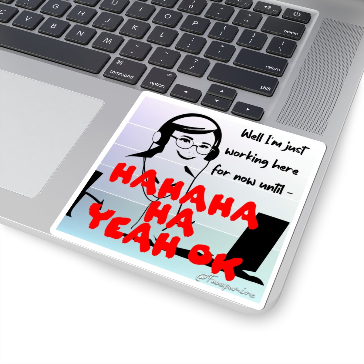 Office Sketch Overlaid with Oocational Nihilism - Sticker