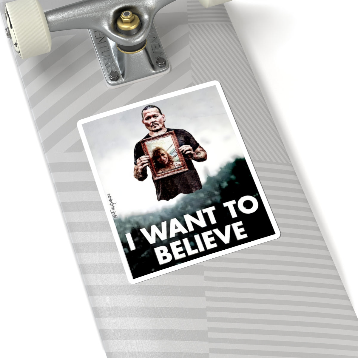 Flattened Renaissance portraiture via JPEG ritualism - Sticker
