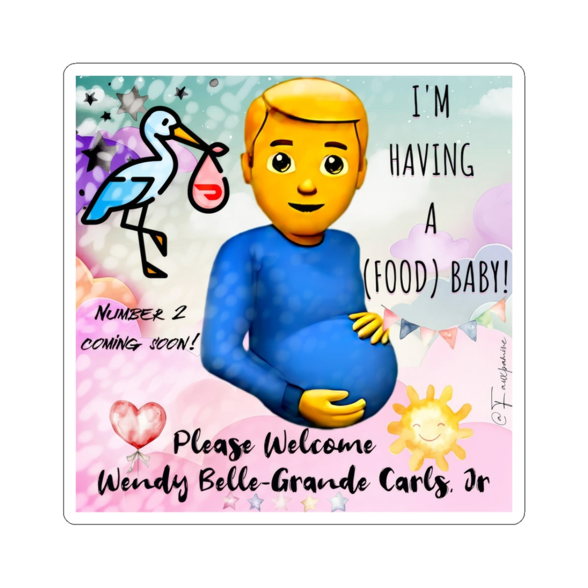 Emoji iconography meets fertility satire; pastel infantilism and digestive mythos - Sticker