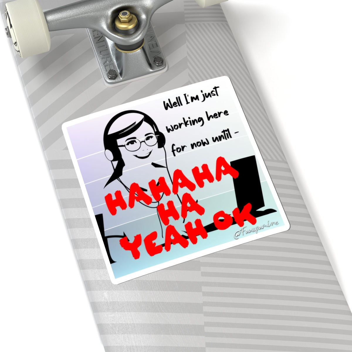 Office Sketch Overlaid with Oocational Nihilism - Sticker