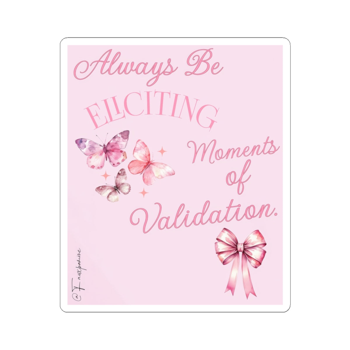 Pastel Aphorism in Digital Lace - Sticker