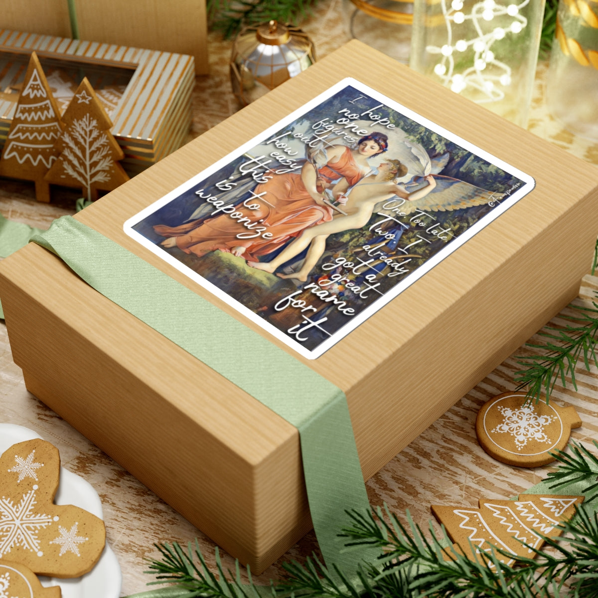 Cupid and Psyche Invent Lovebombing - Sticker