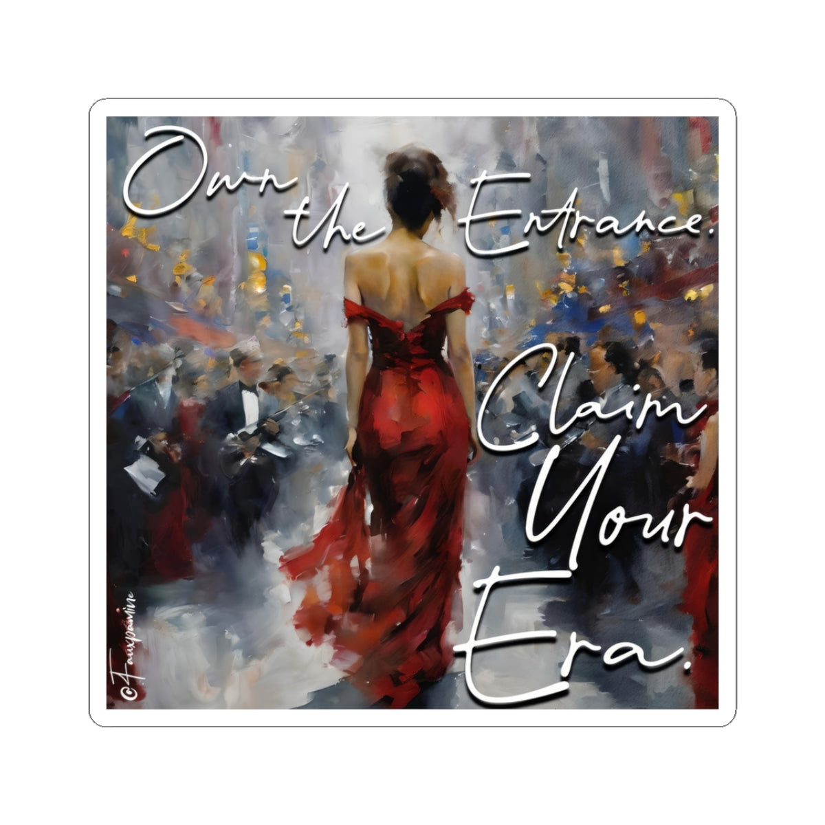 The Red Dress Colonizes Time - Sticker