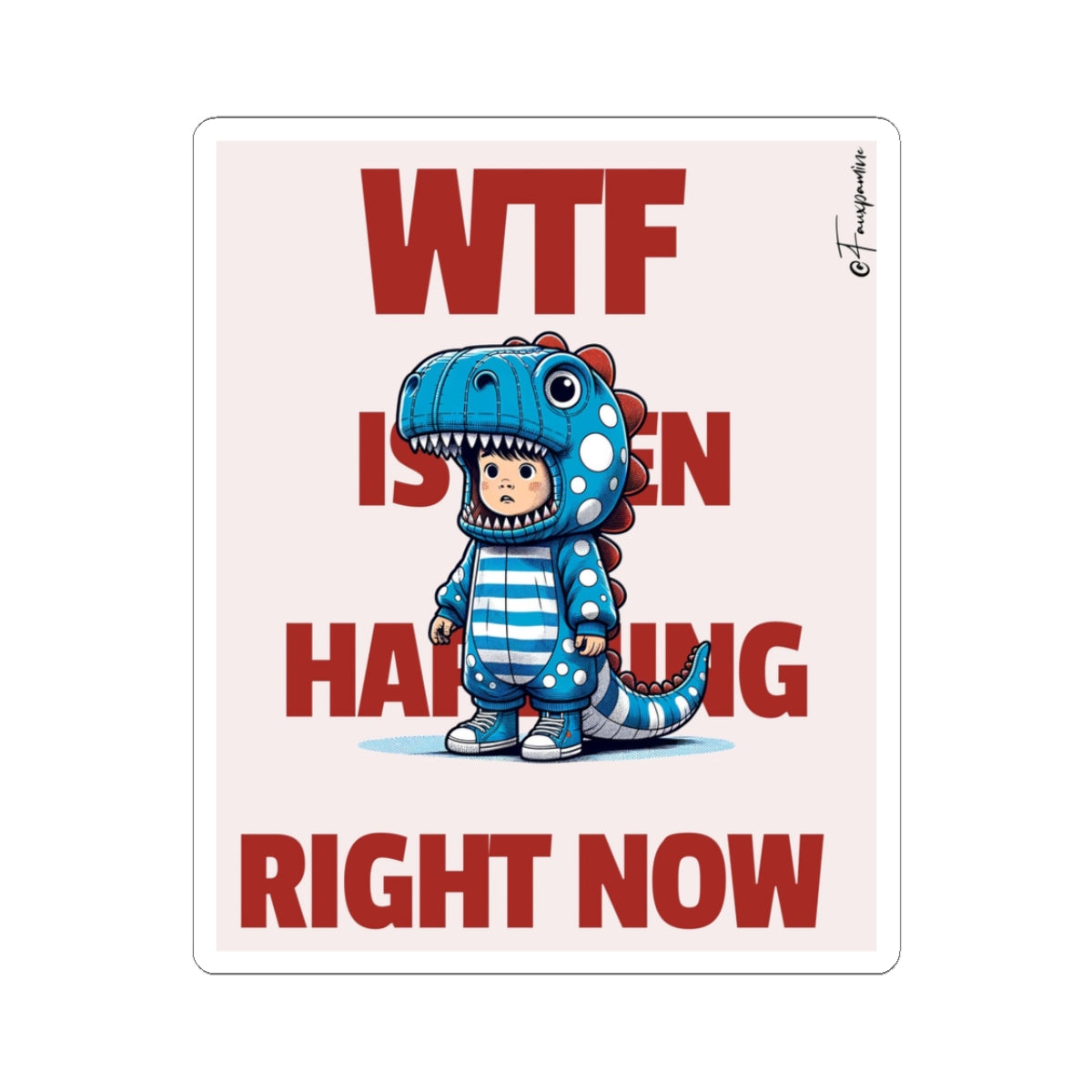The Child in the Maw of Dinosaurs, or Anxieties of the Present Hour - Sticker