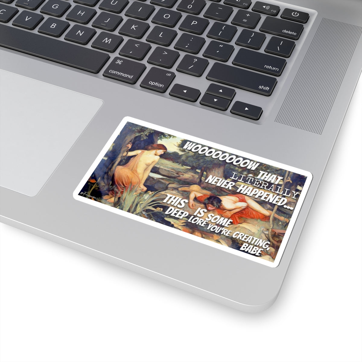 Lore-Drenched Narcissus, or the Canonization of Delusion - Sticker