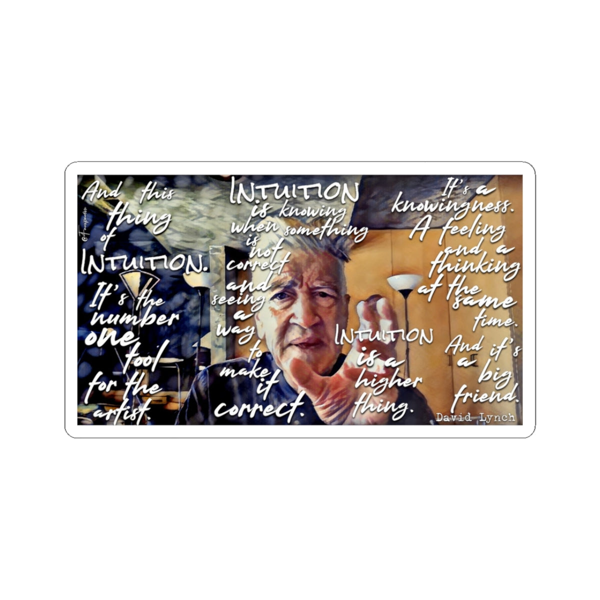 The Lynchian Oracle of Intuition - Sticker