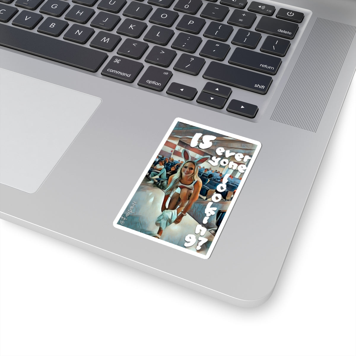 Augmented still from the Theater of Self-Obsession - Sticker