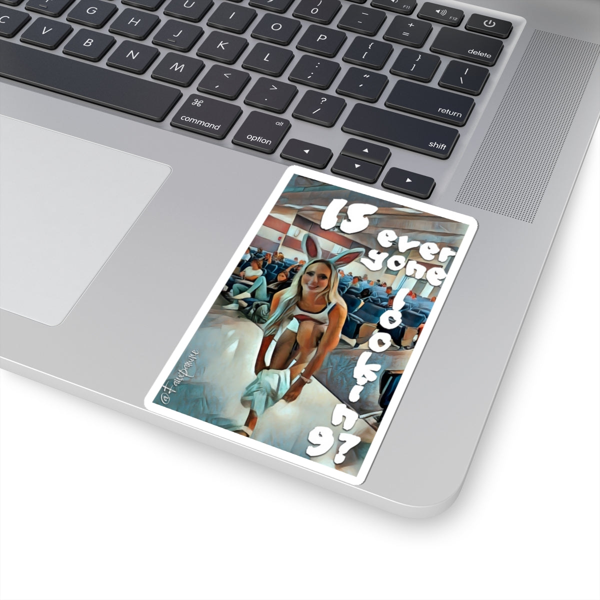 Augmented still from the Theater of Self-Obsession - Sticker