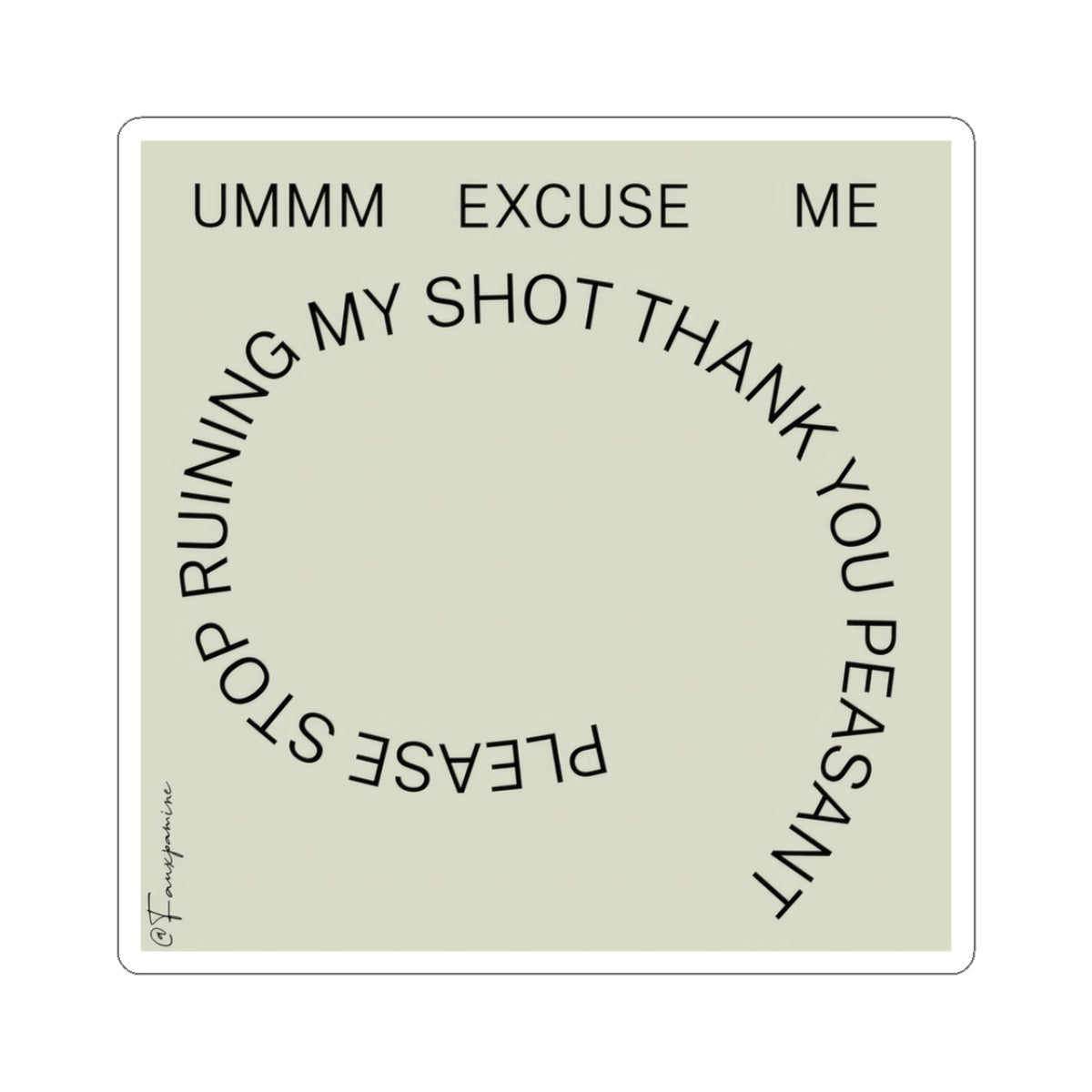 Selfie-space Disruption Rendered in Conceptual Spiral Form - Sticker