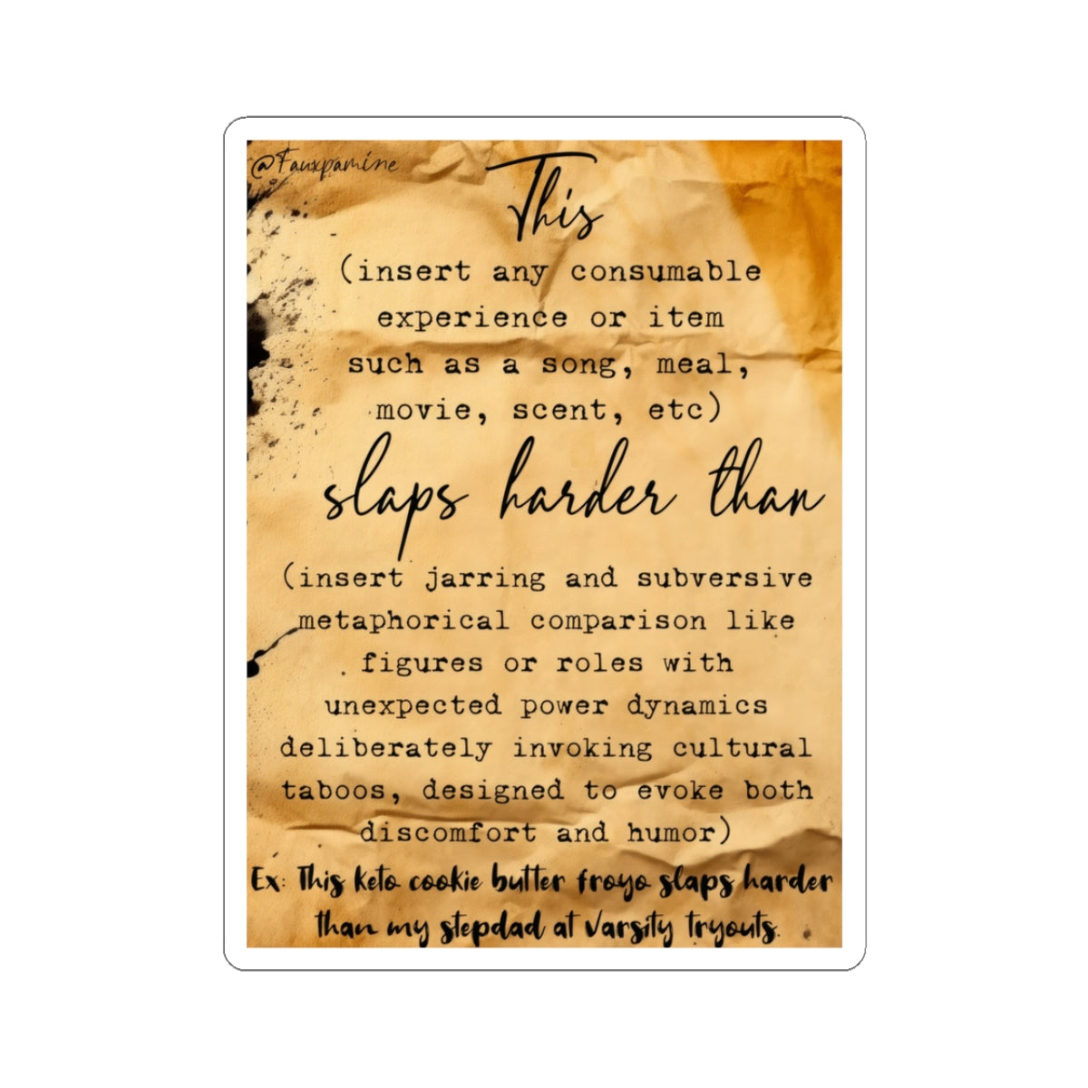 The Violence of the Hyperbolic Analogy - Sticker