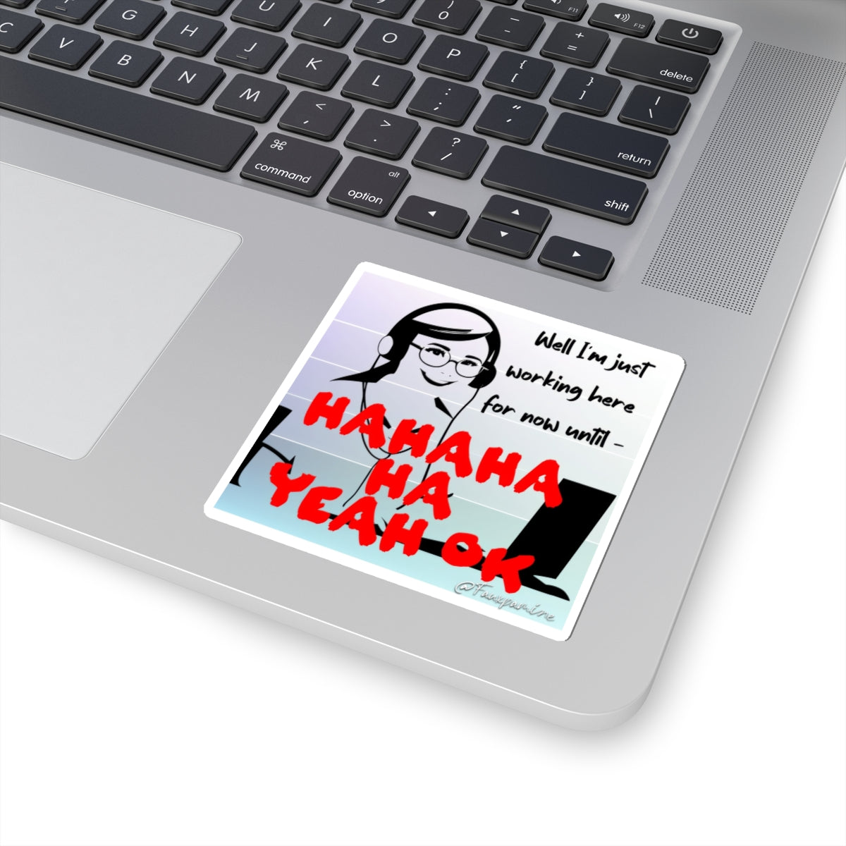 Office Sketch Overlaid with Oocational Nihilism - Sticker
