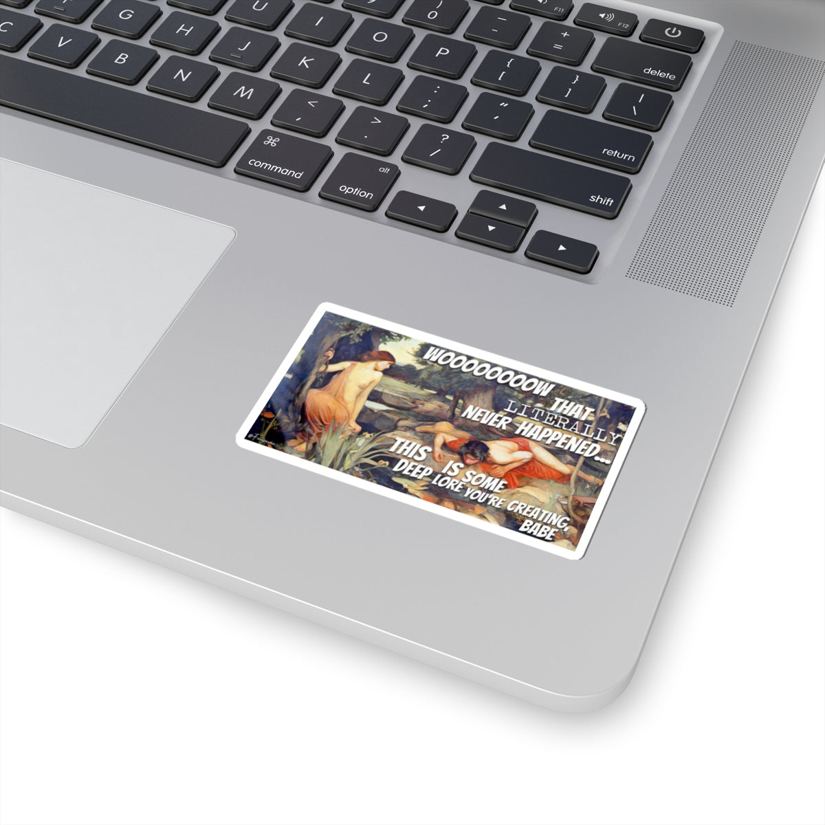 Lore-Drenched Narcissus, or the Canonization of Delusion - Sticker