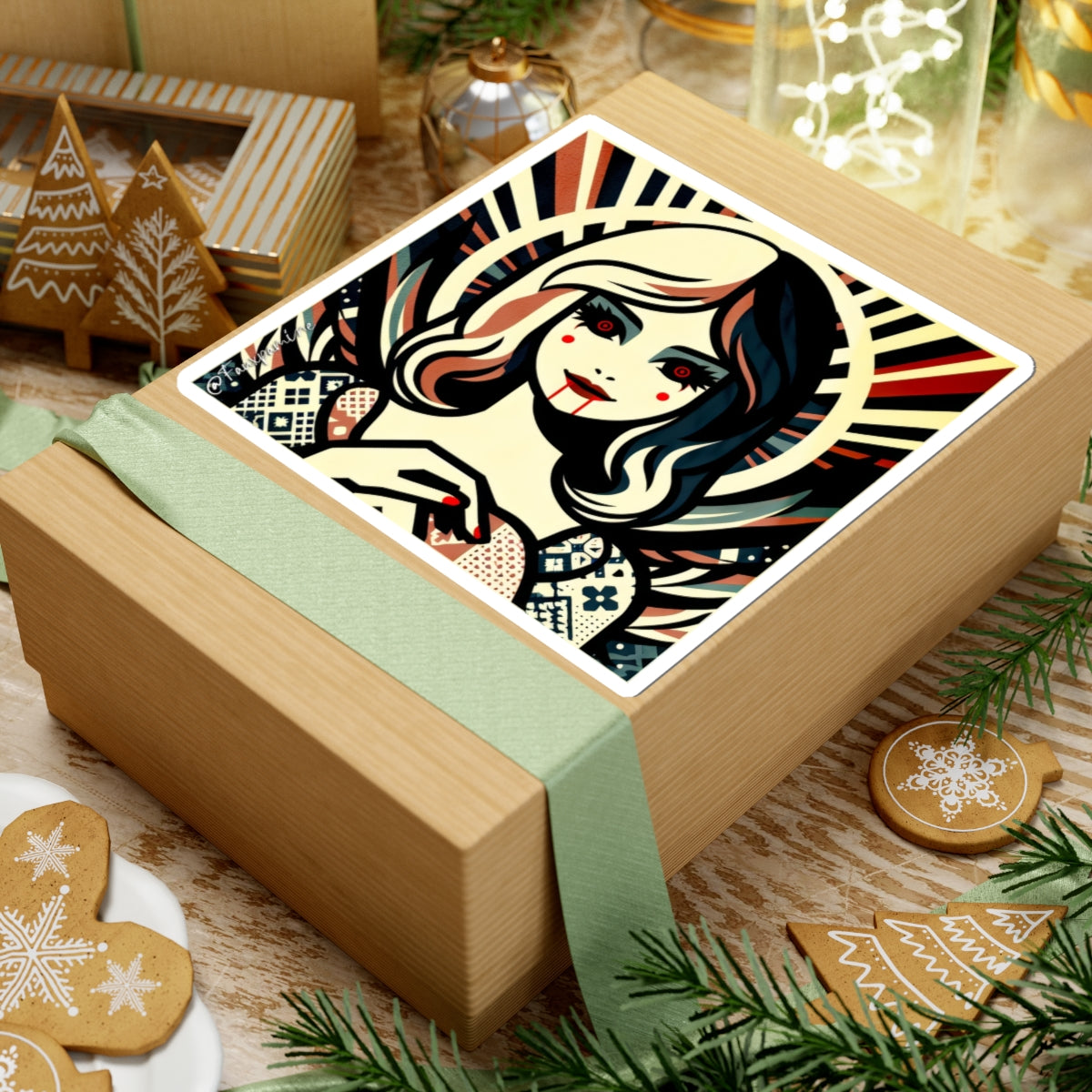 Sanguine Seraph (Stained Glass Gothic No. 1) - Sticker