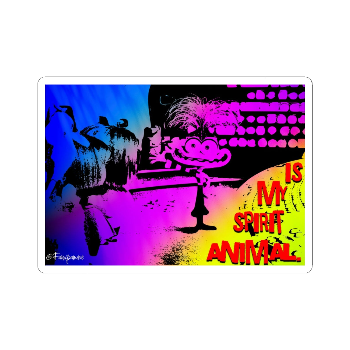 Anxiety is my Spirit Animal - Sticker
