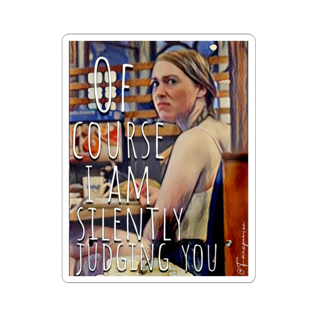 Mona Lisa Side-Eye - Sticker