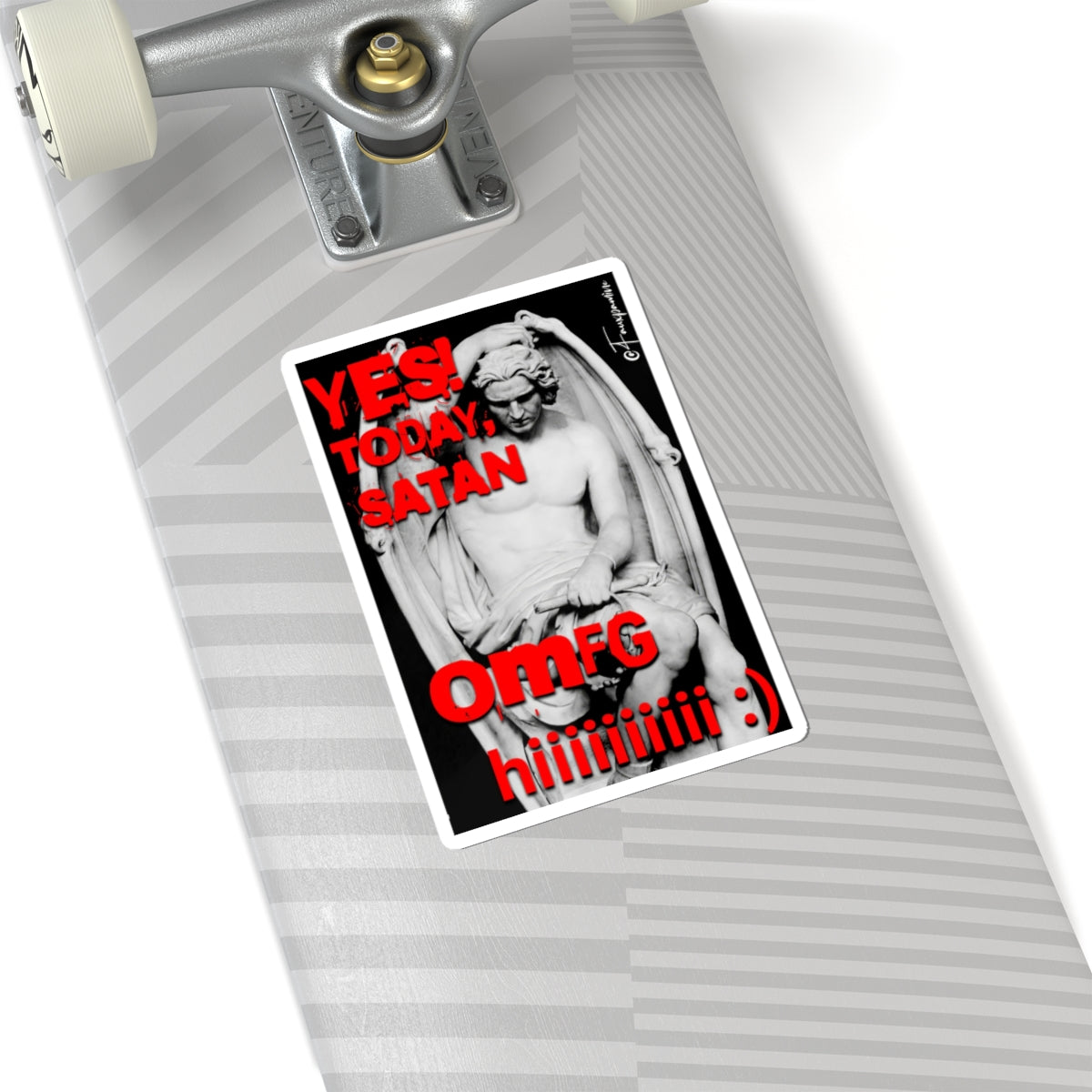 Lucifer in Red Lip Service - Sticker