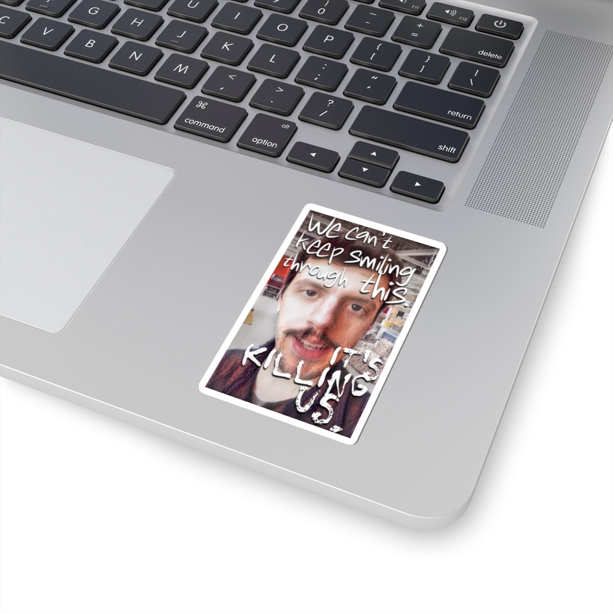 Smile Fatigue in Fluorescent Hell - Sticker