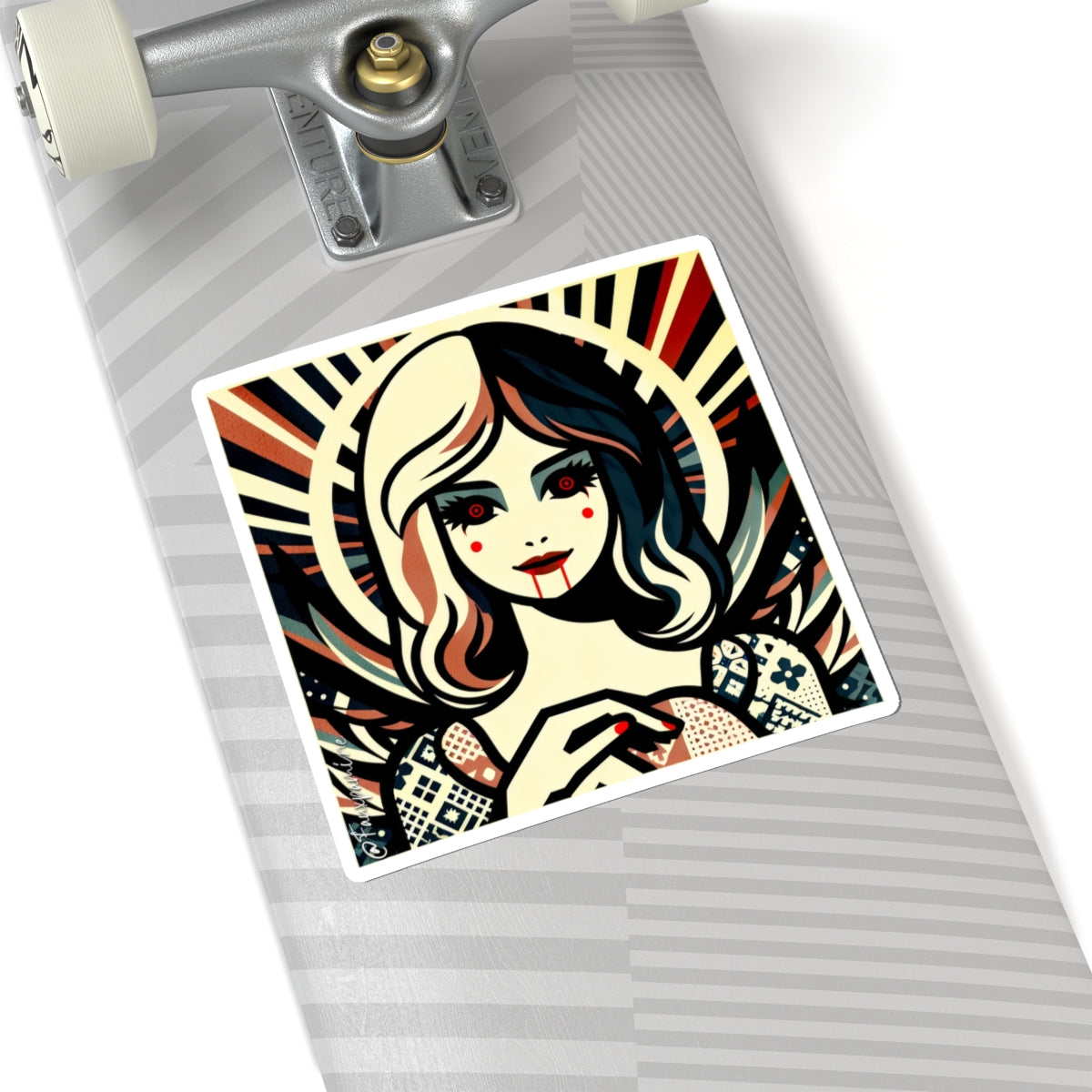 Sanguine Seraph (Stained Glass Gothic No. 1) - Sticker