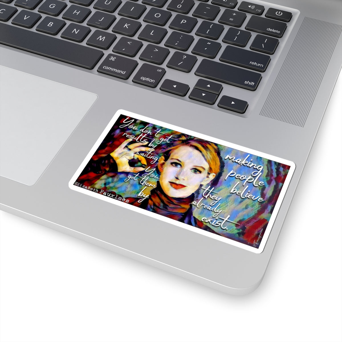 Oil on Digital Guilt, Captioned in Denial - Sticker