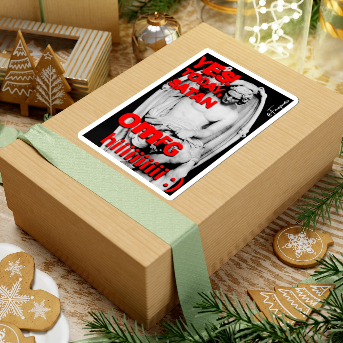 Lucifer in Red Lip Service - Sticker