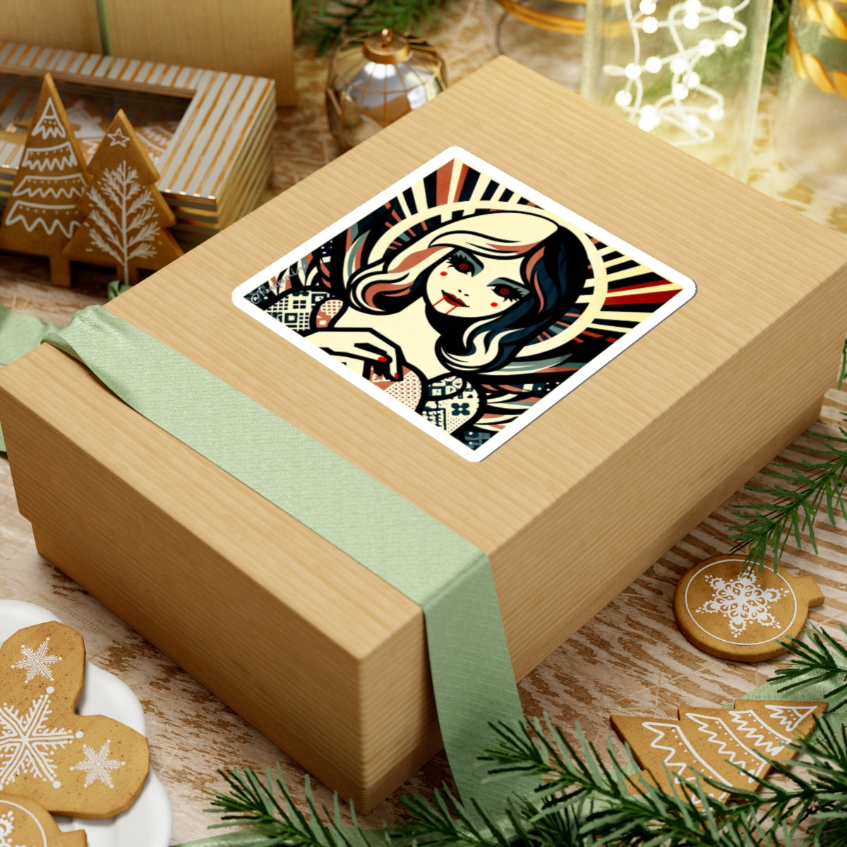 Sanguine Seraph (Stained Glass Gothic No. 1) - Sticker