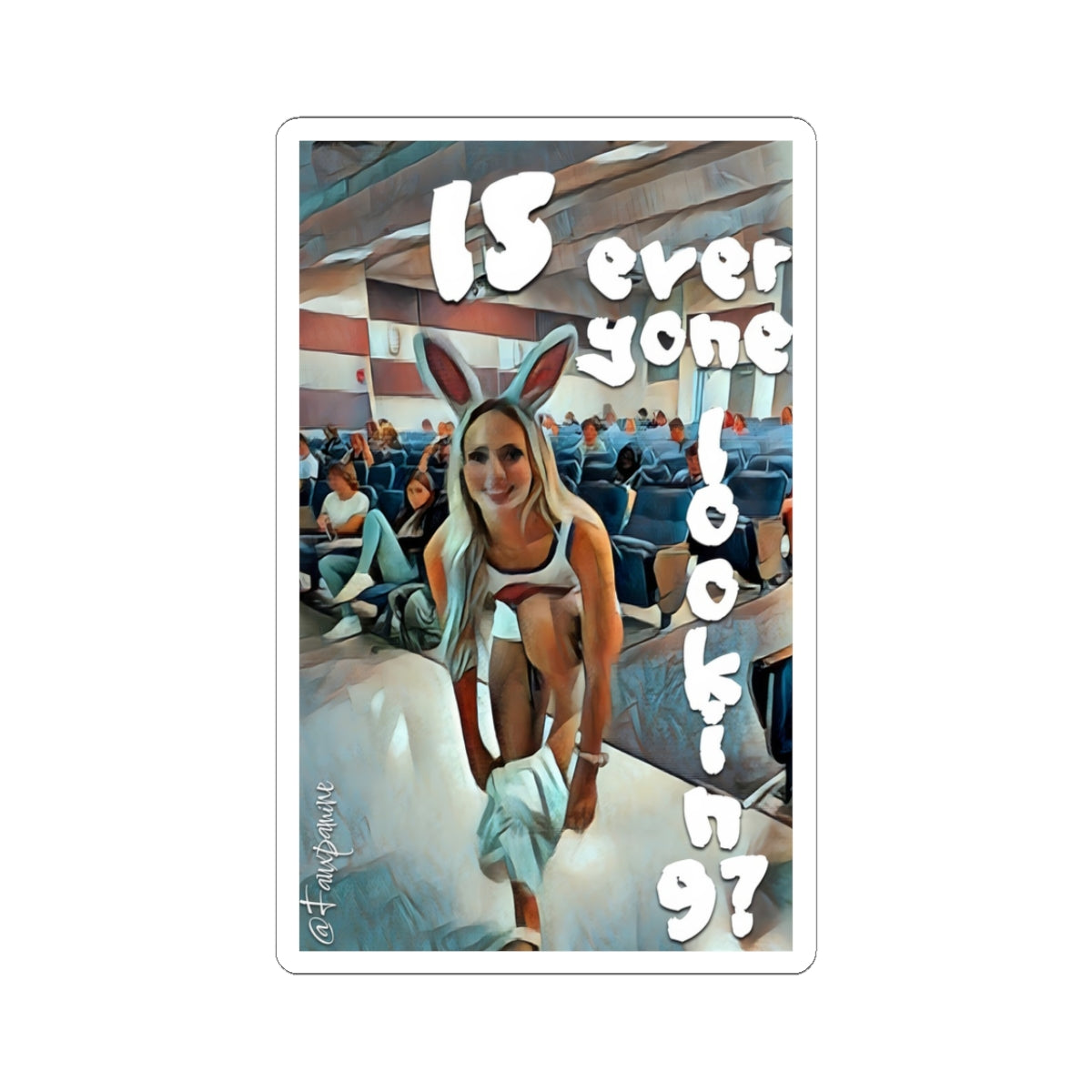 Augmented still from the Theater of Self-Obsession - Sticker