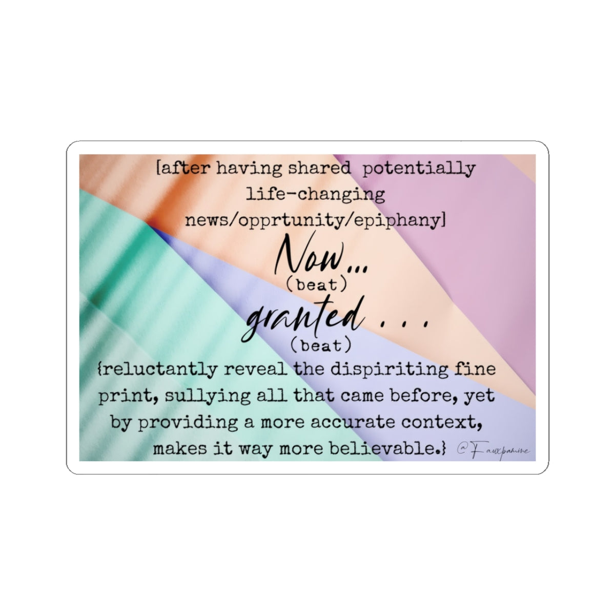The Diptych of Anticipation and Undoing - Sticker