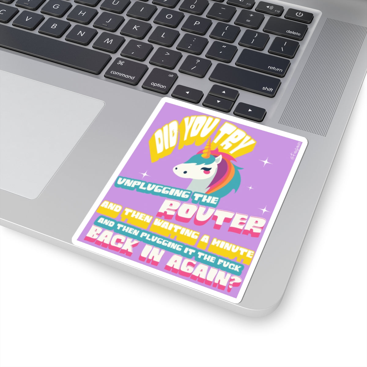 Technospiritual Rebirth in Unicorn Drag - Sticker