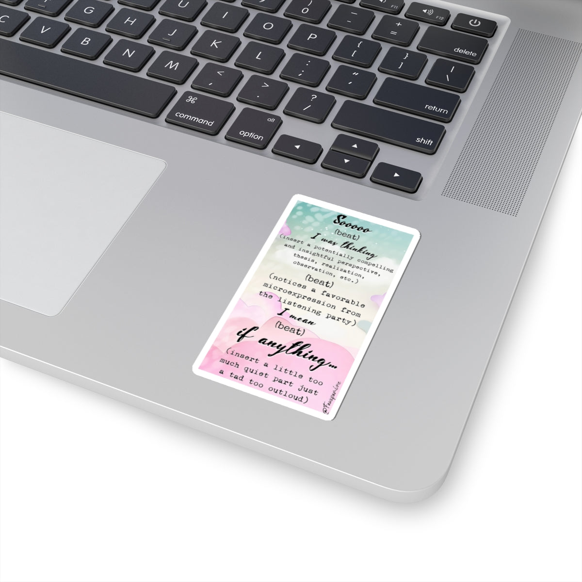 The Pastel Confession of Lingering Doubt - Sticker